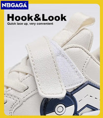 Cartoon Kids Sneakers – Classic Leather Casual Walking Shoes for Boys & Girls, Outdoor Fashion Footwear