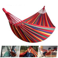 WESTTUNE Outdoor Canvas Hammock | Camping Swing with Tree Ropes | 200kg Load-Bearing for Garden, Patio & Backyard