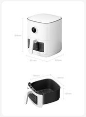 XIAOMI MIJIA Smart Air Fryer Pro 4L Hot Oven Cooker Viewable Window APP Timing OLED Screen Without Oil 360° Hot Air Deep Fryer