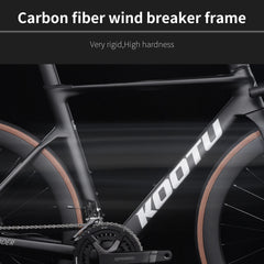 KOOTU Full Carbon Fiber Road Bike – Ultra-Light Pure Oil Disc Brake Bicycle with SHIMANO R7120 24-Speed Components | Performance Cycling for Adults