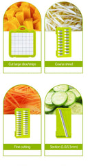 Multifunctional Vegetable Cutter & Slicer – Fruit, Potato Peeler, Carrot Grater with Basket | Kitchen Accessories