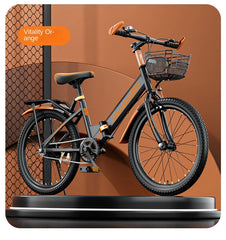 SKIG Folding Mountain Bike for Boys & Girls - 7-15 Years Old, Variable Speed, Lightweight & Durable Folding Bicycle for Kids, Teens, Camping, and Home Use