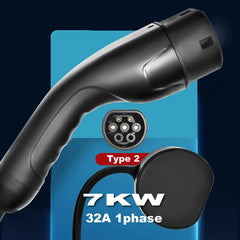 JIGU 7.6KW 32A Type 2 Electric Vehicle Charger – Car Charging Station, 7kW Wallbox EV Charger, WiFi & APP Control (220V, Single Phase)