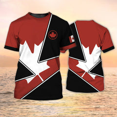 Canada Flag Maple Leaf T-Shirt – Unisex Sports Streetwear, Short Sleeve Tee & Kids Canadian Football Jersey