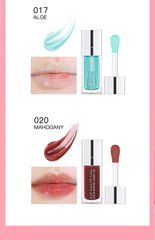 Hydrating Lip Glow Oil – Moisturizing Plumping Lip Gloss, Transparent & Tinted for Dry Lips & Lip Care | Perfect Gift for Mother's Day
