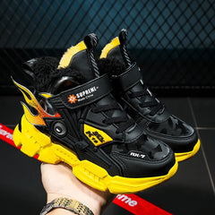 Boys' Fashion Sneakers – Thick-Soled, Warm & Comfortable Anti-Slip Outdoor Sports Shoes for Kids