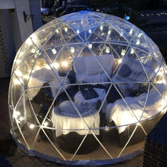 Garden Dome Igloo Tent 9.5 ft x 5.8 ft – Upgraded Transparent Greenhouse Dome with TPU Cover & Polyester Mesh for Outdoor Use