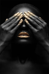 Modern African Woman Canvas Painting – Sexy Black Girl Scandinavian Wall Art Poster for Home Decor & Gifts