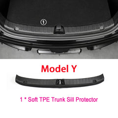Trunk Protector Guard for Tesla Model Y – Anti-Scratch Rear Cargo Threshold Sill Cover & Bumper TPE Organizer Pad