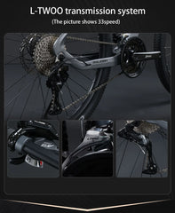 26 & 27.5 Inch Mountain Bike - Lightweight Magnesium Alloy Frame, 24/27/30/33 Speed Gears, Hydraulic Disc Brake, All-Terrain Bicycle for Men & Women