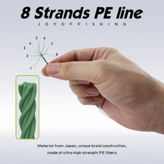 JOF PE Braided Fishing Line – 300M/500M/1000M | 8 & 4 Strands | 18-88LB | Super Strong Multifilament Fishing Wire – Japan Technology