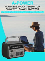 0W 1000W 2000W Portable Power Station | Solar Generator | LiFePO4 Battery | 110V/220V AC Outlets | Camping, Home, RV, Emergency Backup, Outdoor Power Supply