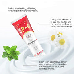 SP-6 Probiotic Toothpaste Whiten Clean Teeth Remove Stains Oral Care Management Fresh Breath With Sodium Saccharin Lactobacillus