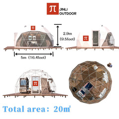 Luxury Geodesic Dome Tent – Transparent Spherical Glamping Tent for Outdoor Resort & Starry Sky Camping