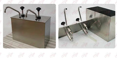 3.6L Stainless Steel Sauce Pump Dispenser | Commercial Kitchen Sauce Station | Ketchup & Black Pepper Sauce Dispenser