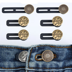 6 Pcs Jeans & Pants Button Extenders | Universal Waist Expander for Men & Women | Instant Belt Extension Solution