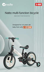 Grylls 2-in-1 Children's Balance Bike & Scooter - Multi-Functional Folding Baby Bike, Toddler Scooter, and Baby Cart | Lightweight, Adjustable, and Safe for Kids