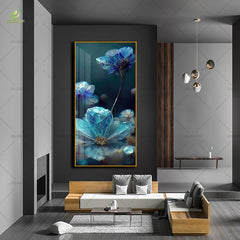 Modern Landscape Paintings – Crystal Porcelain Art Murals for Living Room