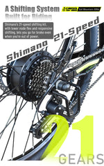 IDOTATA Electric Bicycle 48V 12.8AH Lithium Battery 500W Motor Adult Mountain Electric Bike 21Speed Cycling Bicycle 26INCH Ebike