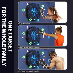 Funny Music Boxing Machine for Children – Smart Wall-Mounted Decompression Boxing Trainer with Interactive Music & LED Target Toy