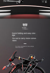 SKIG Folding Mountain Bike for Boys & Girls - 7-15 Years Old, Variable Speed, Lightweight & Durable Folding Bicycle for Kids, Teens, Camping, and Home Use