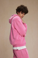 Cozy Batik Fleece Zippered Hoodie – Style Meets Comfort