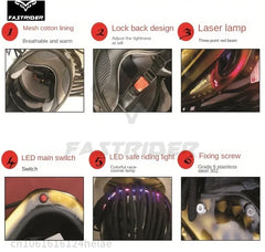 Personalized Full-Cover Predator Helmet – Carbon Fiber Retro Full-Face Motorcycle Helmet | Special-Shaped Design | DOT & ECE Certified