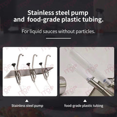 3.6L Stainless Steel Sauce Pump Dispenser | Commercial Kitchen Sauce Station | Ketchup & Black Pepper Sauce Dispenser