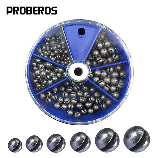 205PCS Fishing Weights Sinkers Kit – Lead Split Shot & Egg Sinkers | 5 Sizes Removable Fishing Line Sinkers Assortment