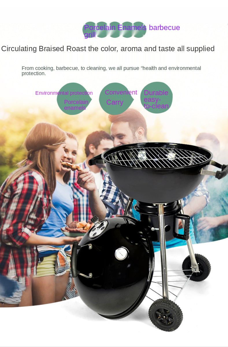 Home Outdoor BBQ Grill Portable Grill 3.5 Inch  Charcoal Grill Heat Resistant Pressure Resistant Grill
