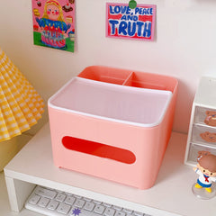 Creative Cute Cartoon Tissue Box Living Room Household Plastic Storage