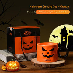 Tasse en céramique de citrouille, tasses en céramique avec poignée, Portable, mignon, cadeau d'halloween, fournitures durables pour fête d'halloween