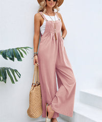 Women’s Solid Color Casual Suspender Trousers Overall | Trendy & Comfortable Women’s Overalls