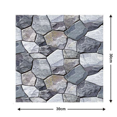 10 Pieces Of Wood Grain 3D Wall Stickers Removable Tiles For Home Decoration