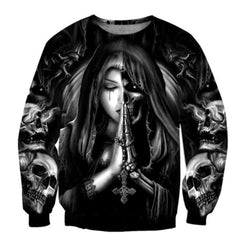 Sweat-shirt 3D Anime Crâne d'Halloween