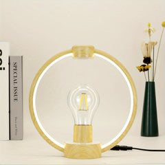 Dimmable Touch Control Countertop Night Light with Glass Shade, Solid Color Creative Floating Bulb Design, Bedroom Tabletop Decor, 110V-240V US Plug Powered