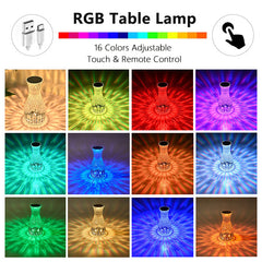 Vase Shape Atmosphere Crystal Lamp Romantic Bedside Diamond Table Lamp Home Christmas Decorations LED Lights