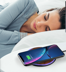 New Round Wooden Wireless Charger 15W Fast Charge Walnut Maple Wood Craft Gift Mobile Phone Wireless Fast Charger