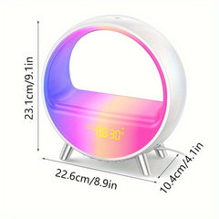 Dekala Upgraded Smart Arches Gradual Sunrise Alarm Clock with Wireless Charging BT Speaker White Noise Sleep Sound Machine with Night Light for Adults Touch/App/Button Control Work with Alexa