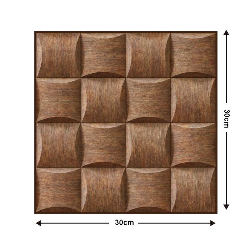 10 Pieces Of Wood Grain 3D Wall Stickers Removable Tiles For Home Decoration