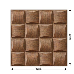 10 Pieces Of Wood Grain 3D Wall Stickers Removable Tiles For Home Decoration