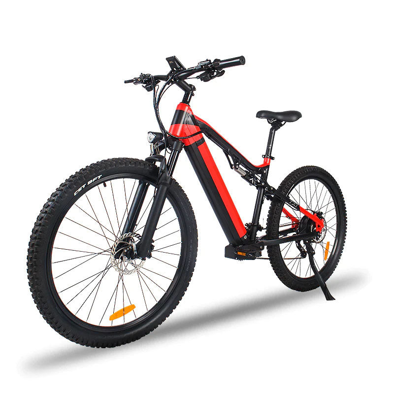 Red 500W Electric Ebike - 27.5 Inch Electric Mountain Bicycle 48V 27 Speed