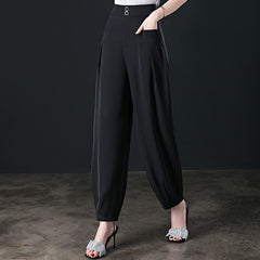 Harem Pants High Waist Drape Ice Silk Bloomers Loose Casual