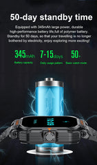 Full touch HD screen, metal alloy body, TWS sports earbuds + IP67 waterproof smart watch 2-in-1, 360 mAh battery for long-lasting usage, supports customizable watch faces, NFC unlocking