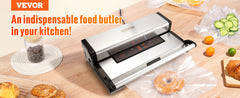 VEVOR Commercial Vacuum Sealer Machine – Multifunctional Automatic Food Packaging with Bag Roll Storage Cutter for Home Kitchen Use