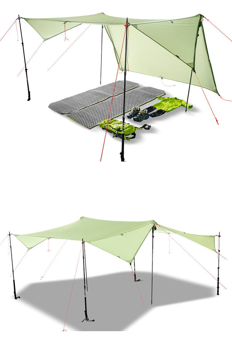 Double Silicon Fabric Rain Proof Sunshade Tent