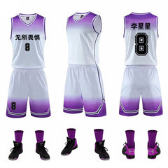 Gradient Basketballuniform Sportanzug Kinder Erwachsene Schweißabsorbierende Basketballuniform