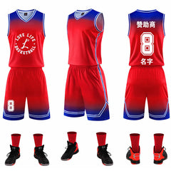 Gradient Basketballuniform Sportanzug Kinder Erwachsene Schweißabsorbierende Basketballuniform
