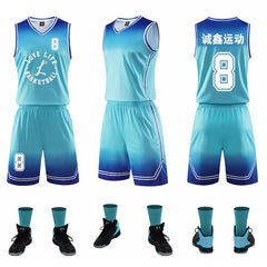 Gradient Basketballuniform Sportanzug Kinder Erwachsene Schweißabsorbierende Basketballuniform