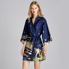 Summer silk robe